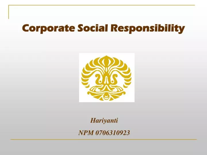 corporate social responsibility