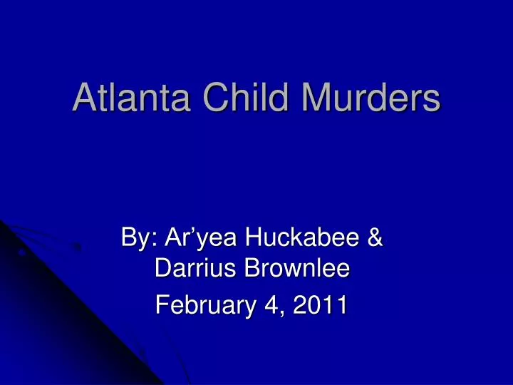 atlanta child murders