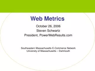 Web Metrics