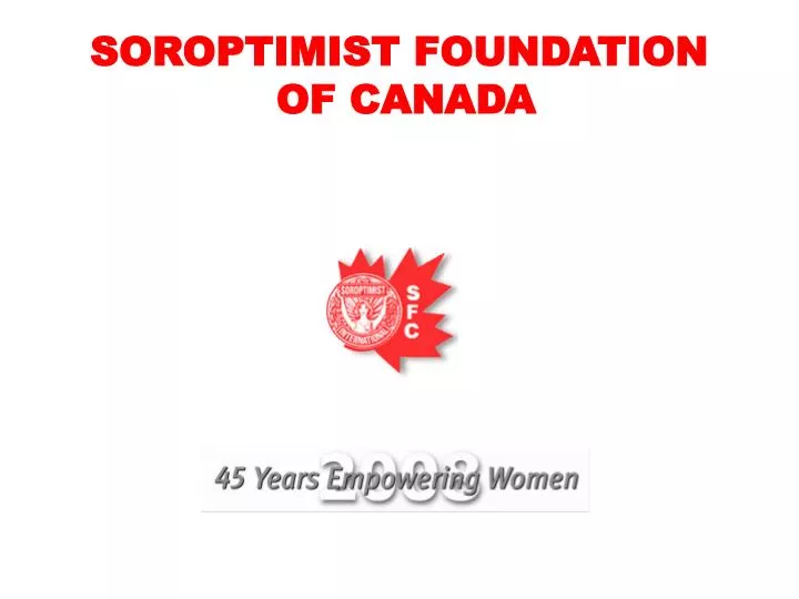 soroptimist foundation of canada