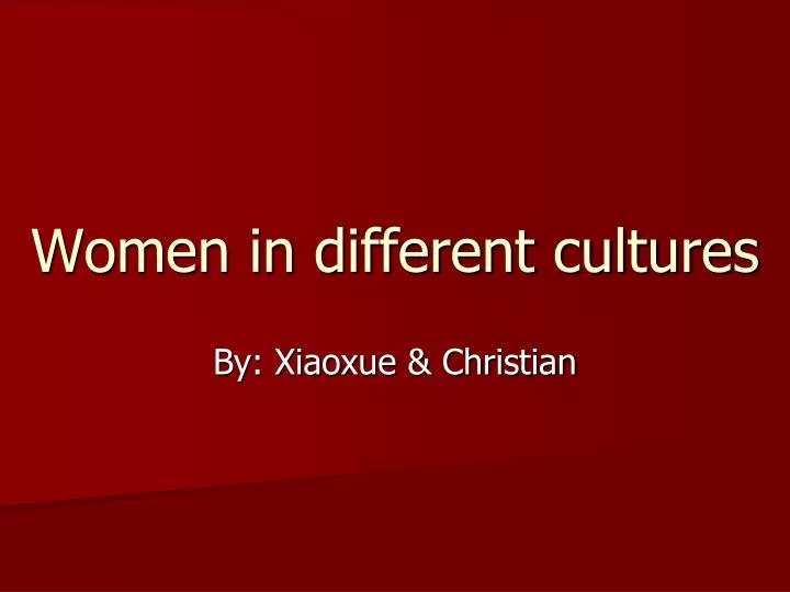 women in different cultures