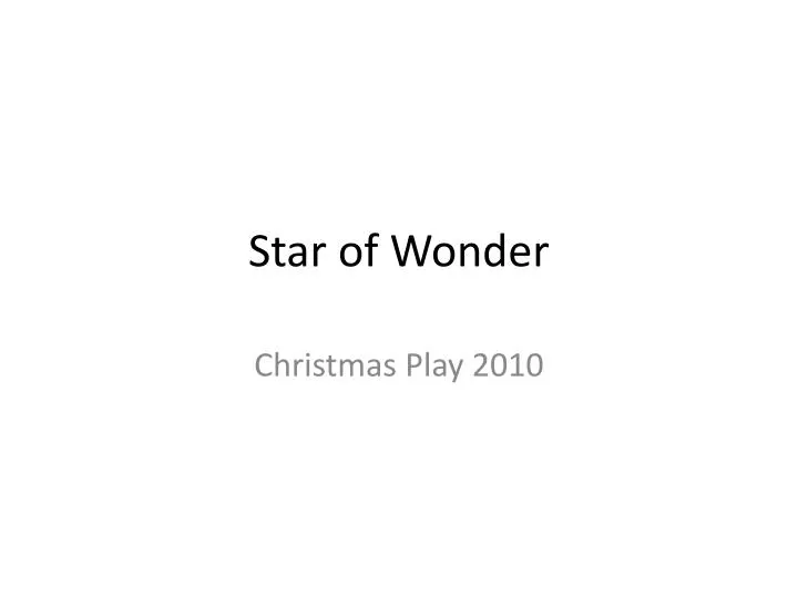 star of wonder