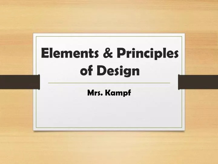 elements principles of design