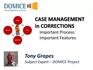 CASE MANAGEMENT in CORRECTIONS Important Process: Important Features