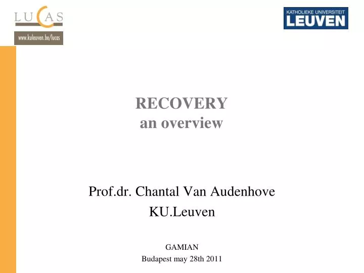 recovery an overview