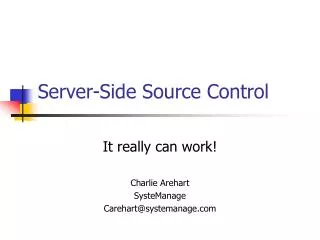 Server-Side Source Control