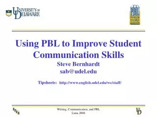 Why write in the PBL classroom?