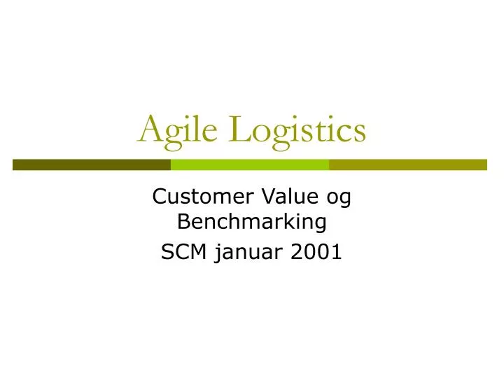 agile logistics