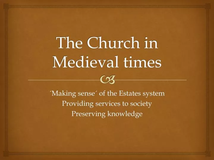 the church in medieval times