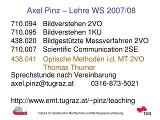 axel pinz lehre ws 2007 08