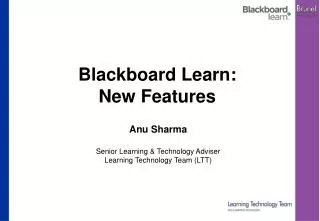 Blackboard Learn: New Features