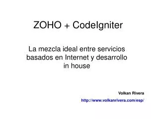 ZOHO + CodeIgniter