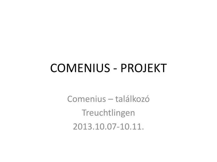 comenius projekt