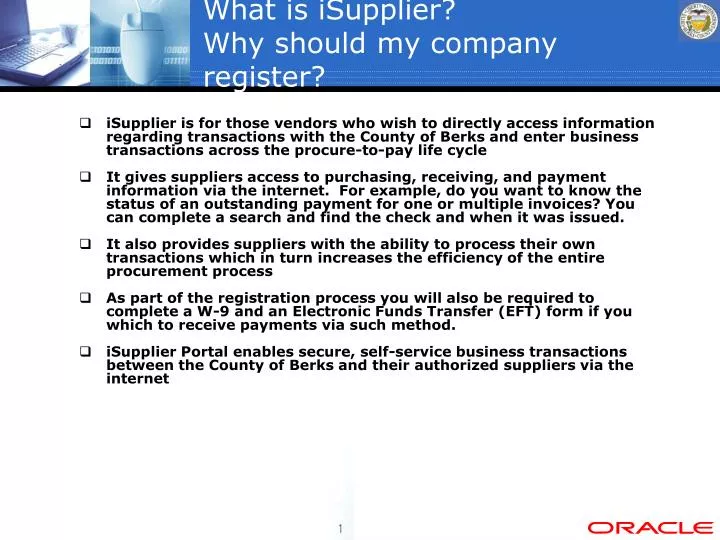 what is isupplier why should my company register