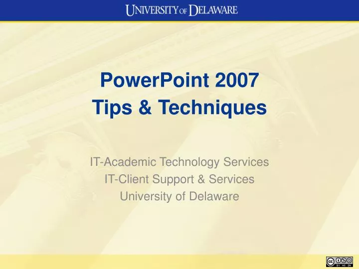 powerpoint 2007 tips techniques