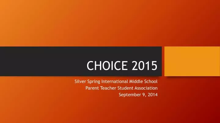 choice 2015