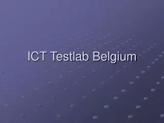 ict testlab belgium