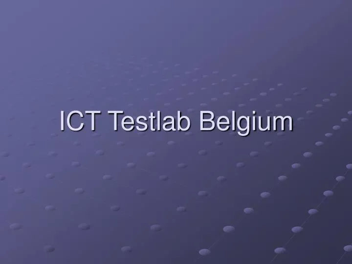 ict testlab belgium