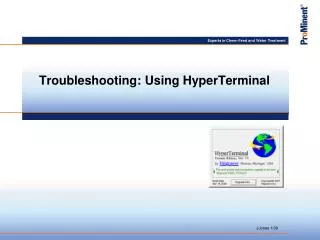 Troubleshooting: Using HyperTerminal