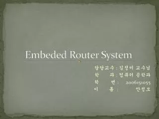 embeded router system