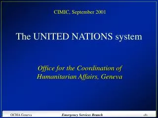 The UNITED NATIONS system