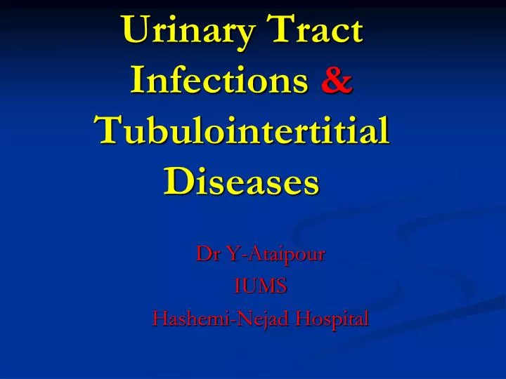 urinary tract infections tubulointertitial diseases