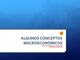 algunos conceptos macroecon micos