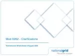 Mod 0262 - Clarifications - slide 1