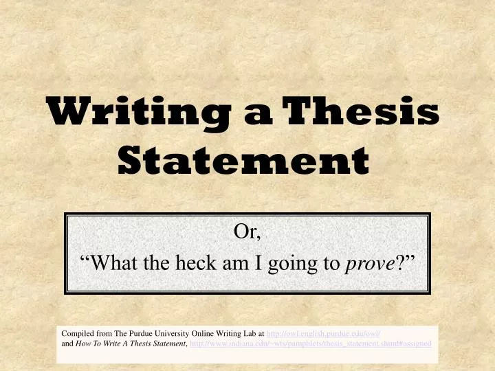 writing a thesis statement