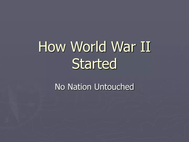 how world war ii started