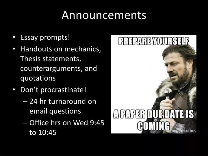 announcements