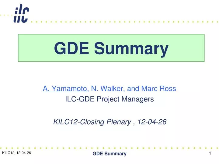 gde summary