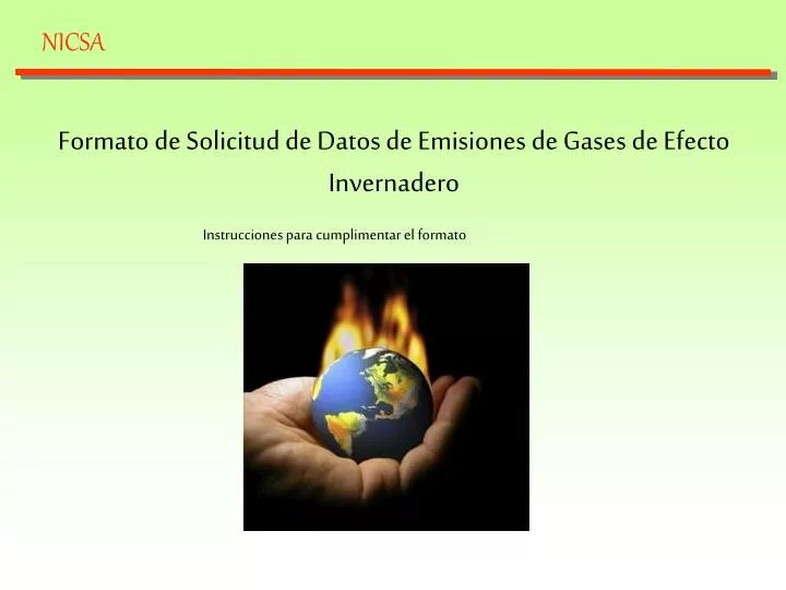 formato de solicitud de datos de emisiones de gases de efecto invernadero