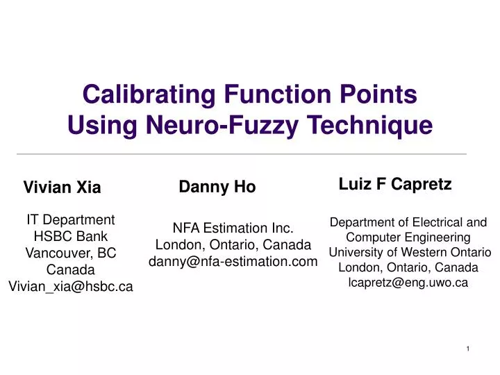 calibrating function points using neuro fuzzy technique