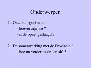 onderwerpen