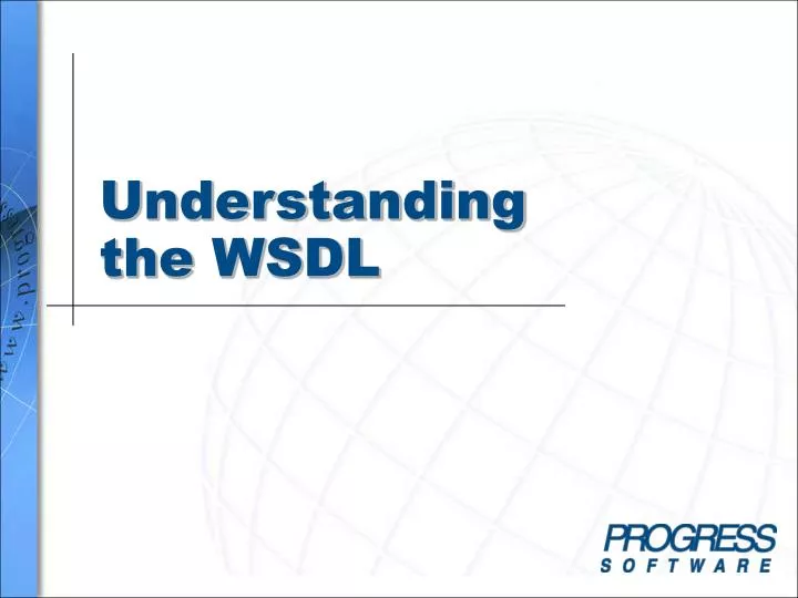 understanding the wsdl