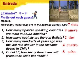 How many Spanish speaking countries are there in South America?
