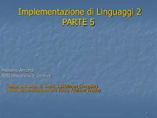 implementazione di linguaggi 2 parte 5