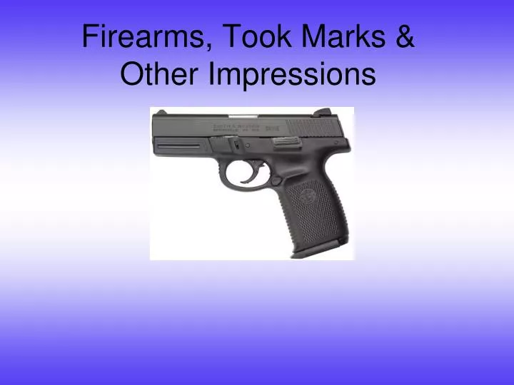 firearms took marks other impressions