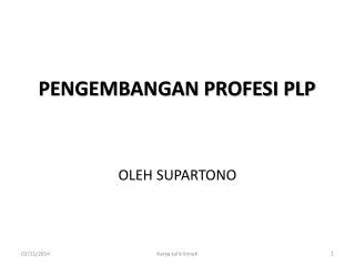 pengembangan profesi plp