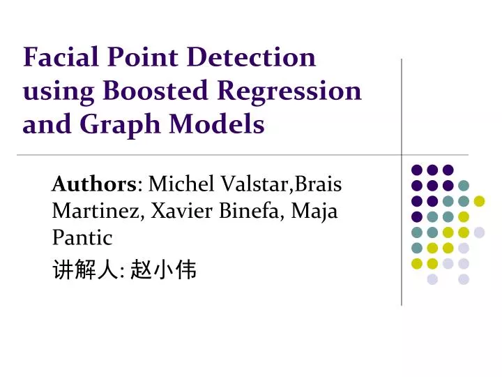 facial point detection using boosted regression and graph models