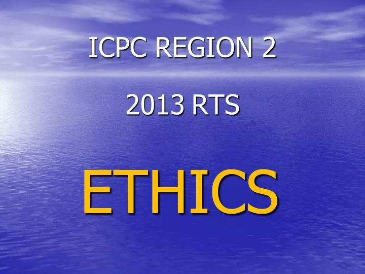icpc region 2 2013 rts