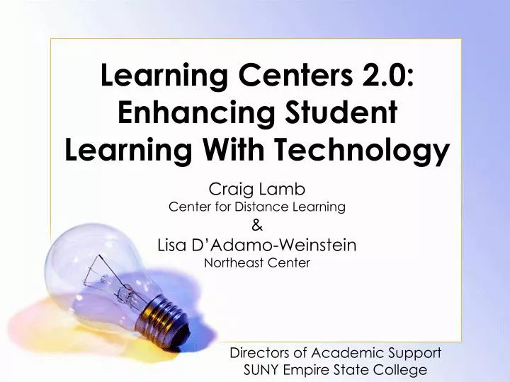 learning centers 2 0 enhancing student learning with technology