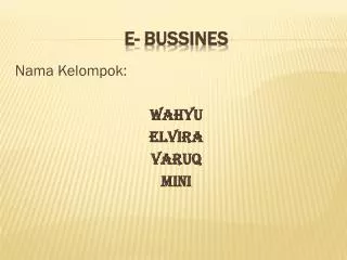e bussines