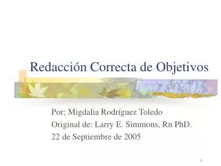 redacci n correcta de objetivos