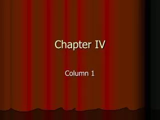 Chapter IV