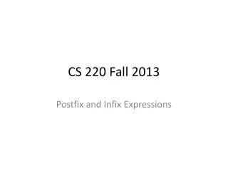 CS 220 Fall 2013