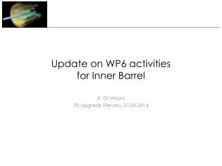 Update on WP6 activities for Inner Barrel