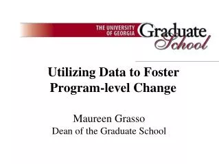 Utilizing Data to Foster Program-level Change