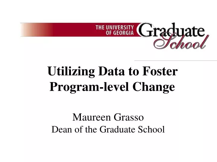 utilizing data to foster program level change